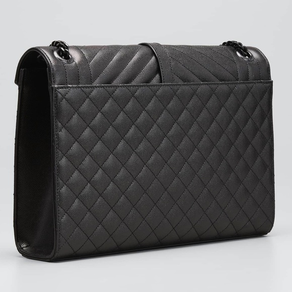 NWT! MSRP $3300 YSL SAINT LAURENT Large TriQuilted Matelasse Grain de Poudre - Picture 4 of 14